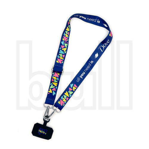 Lanyard Doblemosquetón/Portacelular 2,5x90 cm